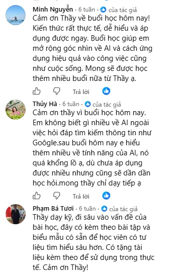 Cảm nhận học viên về khoá Làm Chủ AI Cùng Mr Why